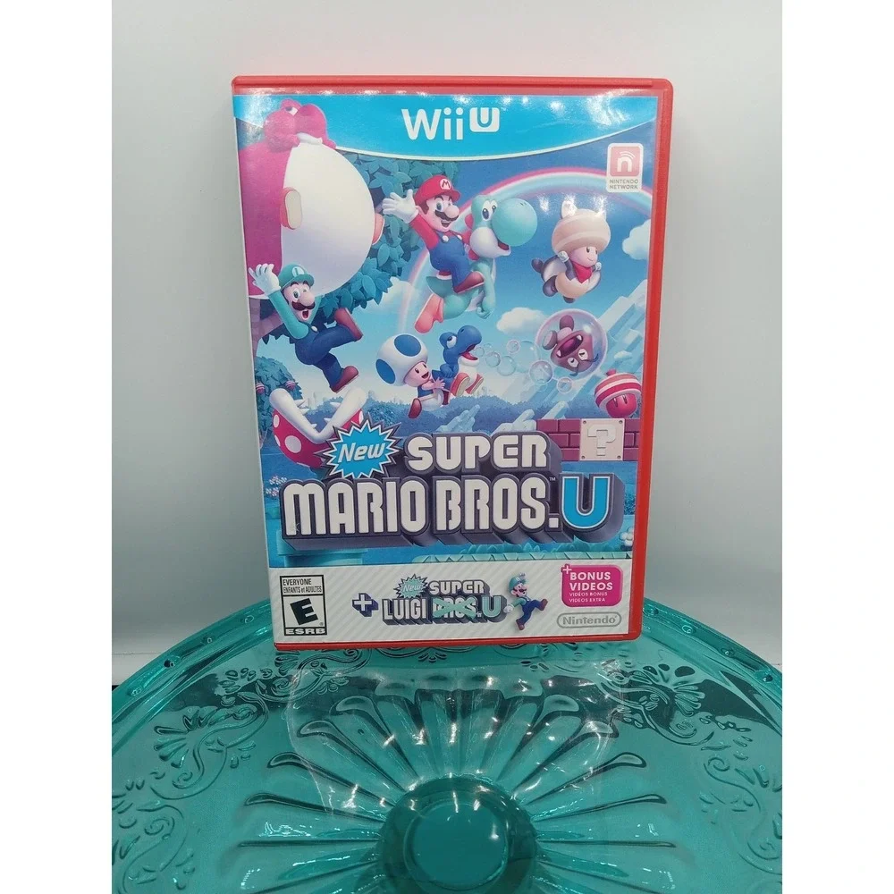 Super Mario Bros.‎ U + Used Super Luigi U (Nintendo Wii U, 2013) No Manual Faded